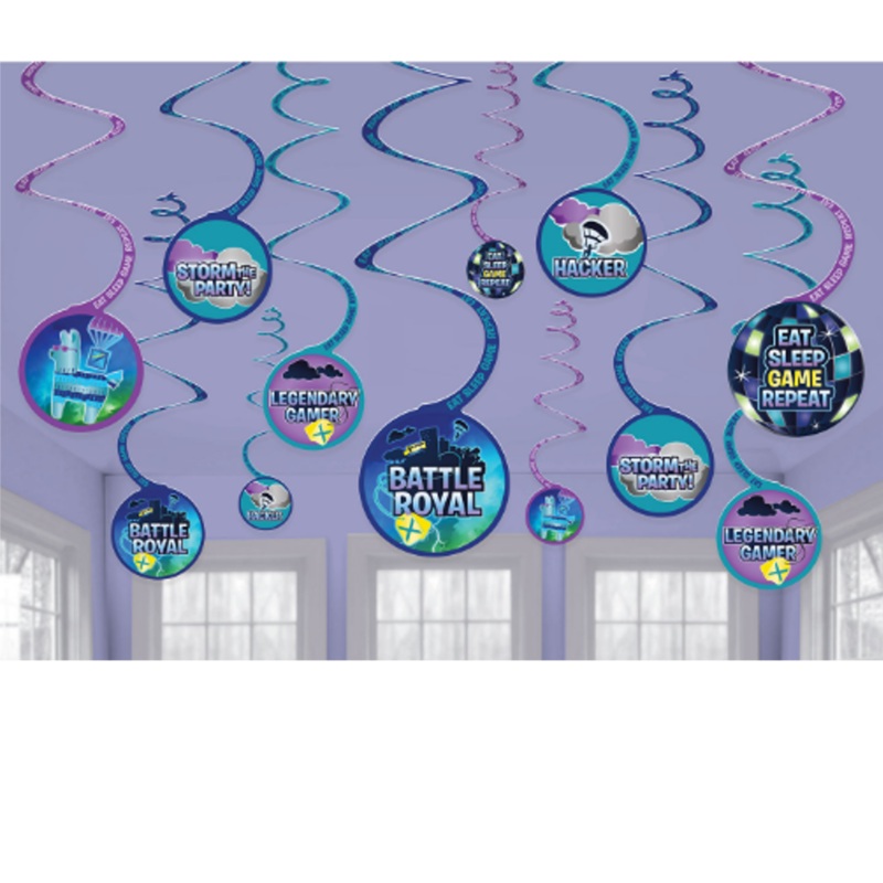 12 Battle Royal Swirl Decorations