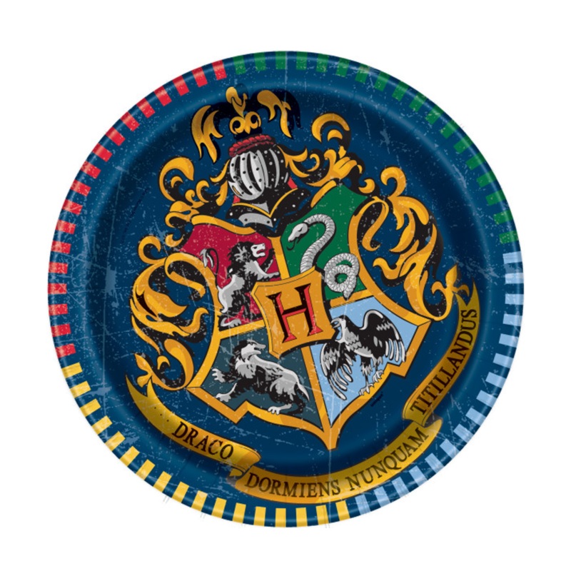8 Harry Potter Paper Dessert Plates Small 17.1 cm