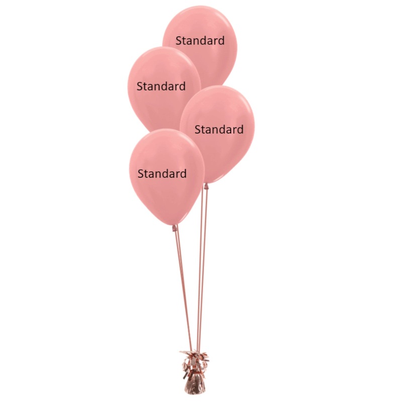COLLECTION ONLY - 4 Standard Balloon Cluster - Matt, Satin or Metallic Finish - COLOURS TO BE ADVISED BY CUSTOMER