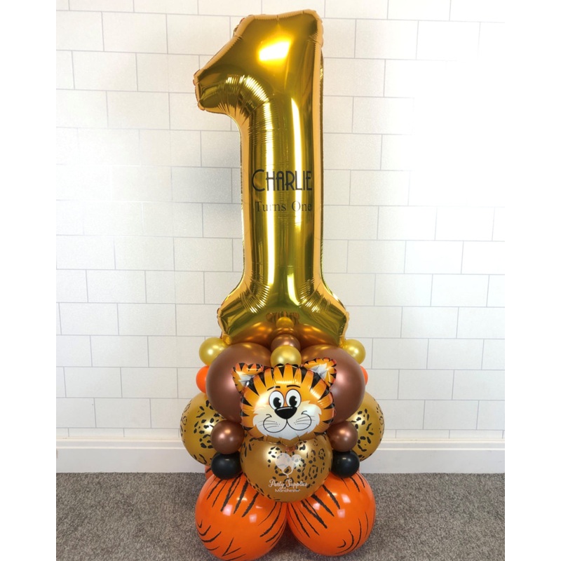 COLLECTION ONLY - TIGER Gold Single Number Tower Personalised with a Name