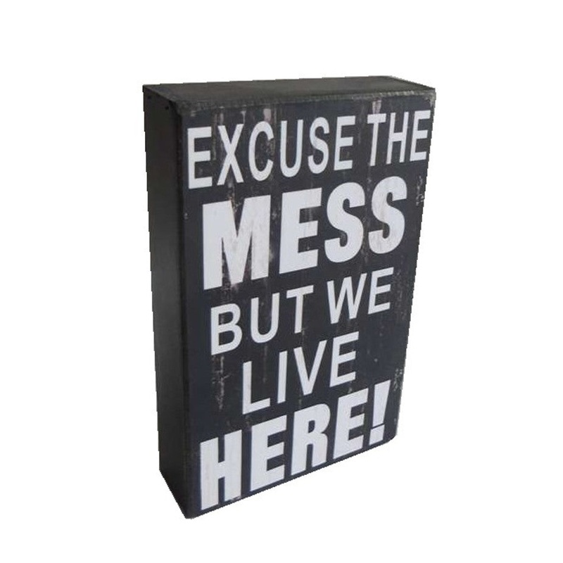 Excuse the Mess Message Block