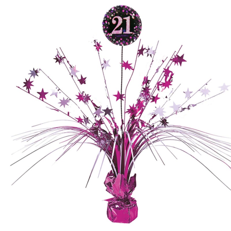 Pink Celebration 21st Birthday Spray Centerpiece