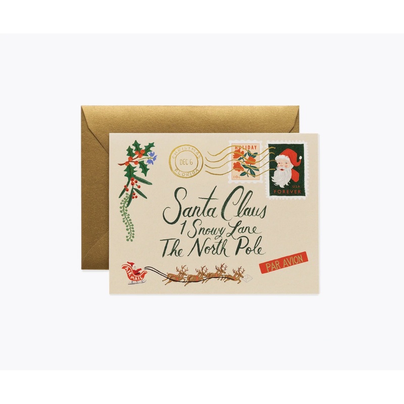 8 Festive Christmas Cards  Santa Letter Box