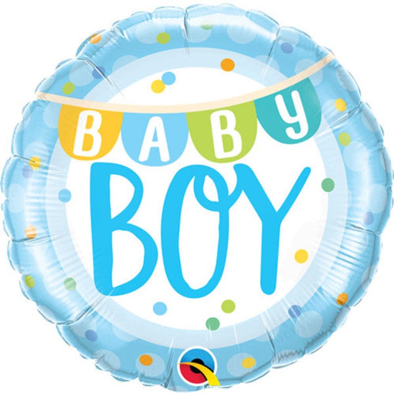 Baby Boy Dots  18 New Baby Balloon