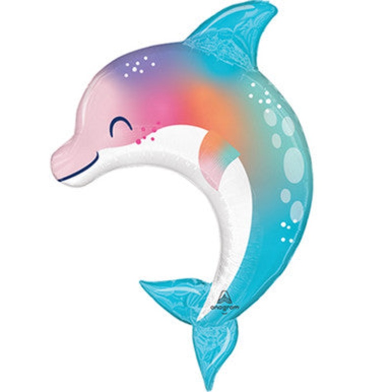 Dolphin  33"/83cm SuperShape Foil Balloon