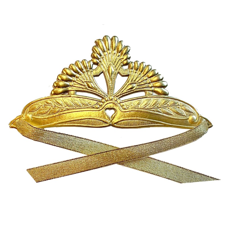 Embossed Gold  Tiara Crown (1)