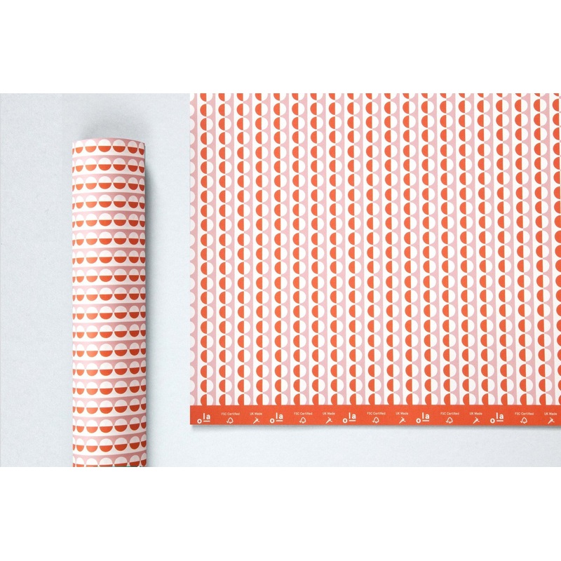 Pink & Orange Sophie Print  Gift Wrap Sheet (1)