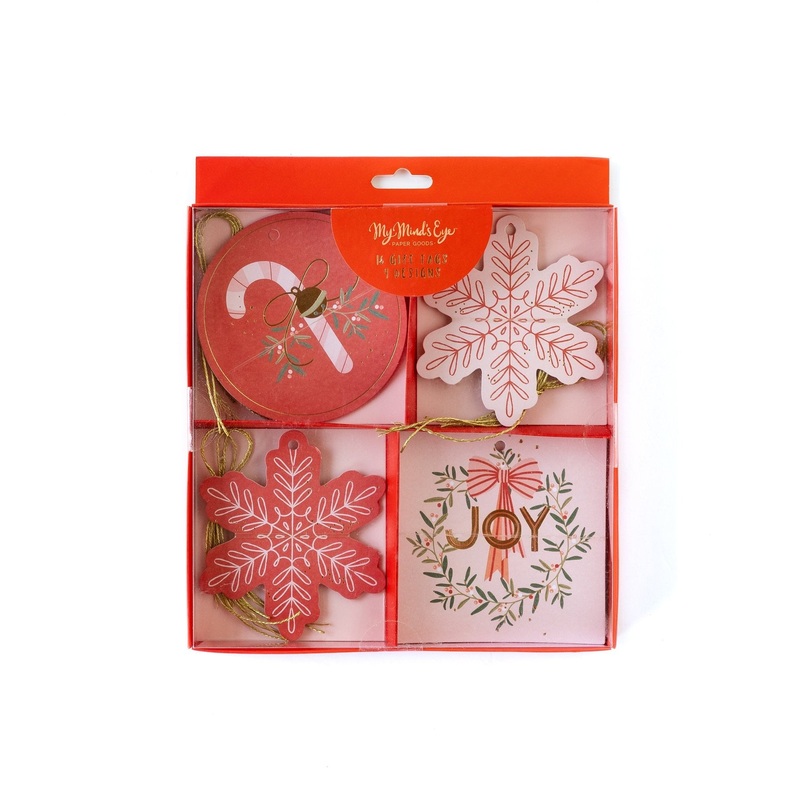 Pink Snowflake  Gift Tag Set (16)