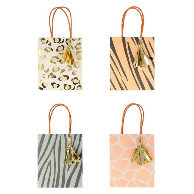 Safari Animal Print Party Bags  Pack of 8