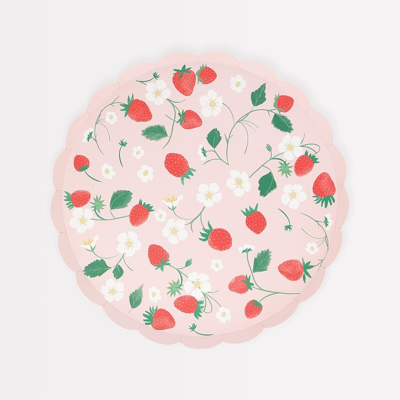 Strawberry Pattern Side Plates (8)