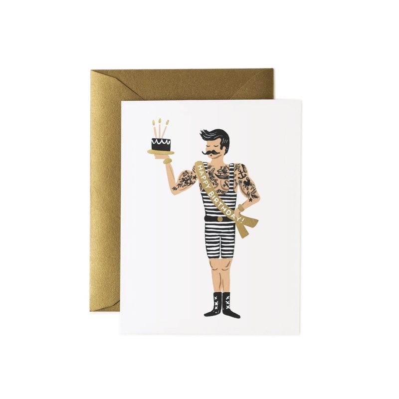 Strongman  Birthday Card