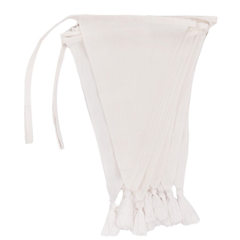 Summer Garden Party Bunting - White Fabric (4m)