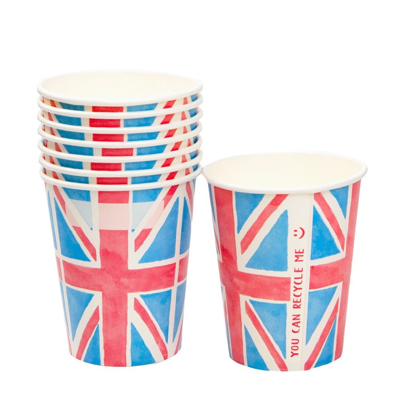 Union Jack  Paper Cups (8)