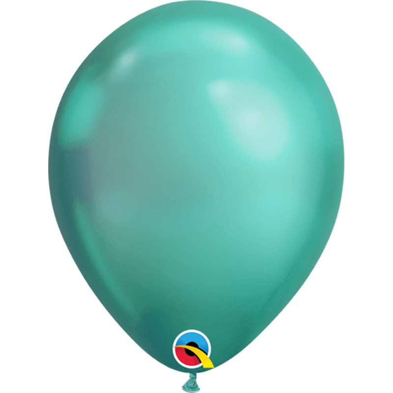 7" Chrome Green  Balloons (12 pcs)