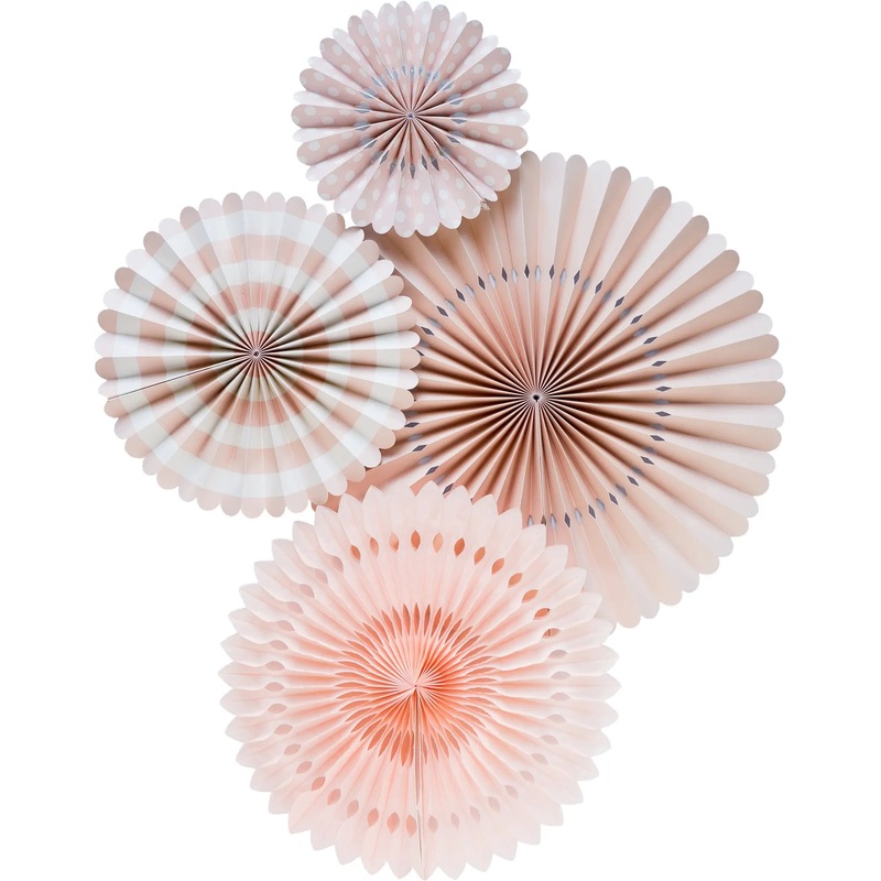 Blush Pink Fan  Backdrop Set (4PC)