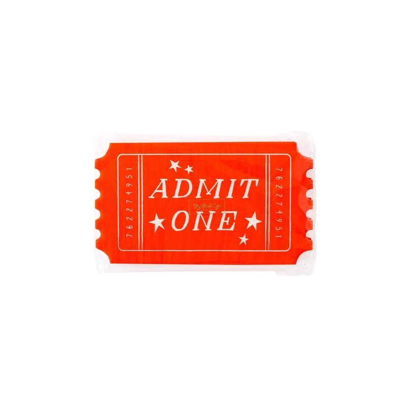Carnival Ticket Shaped  Napkins (24)