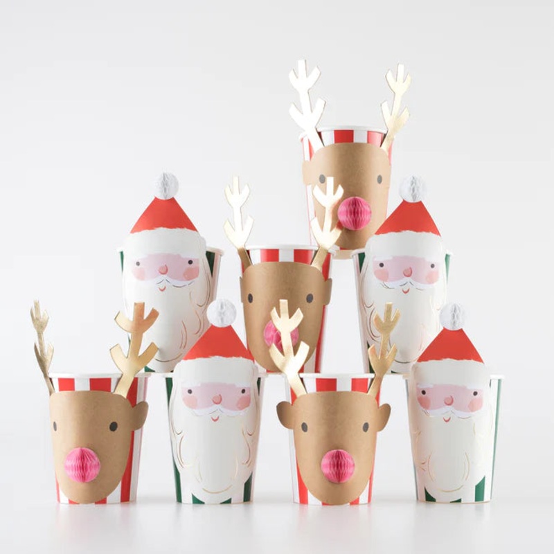 Christmas Honeycomb  Party Cups (8)