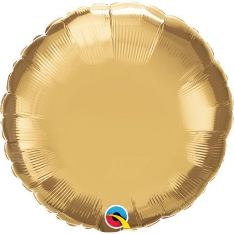 Chrome Gold  Round Personalised Foil Balloon