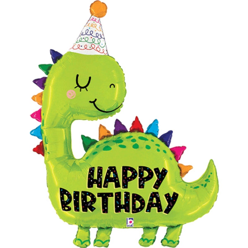 Happy Birthday Dinosaur  38" / 97cm Foil Balloon