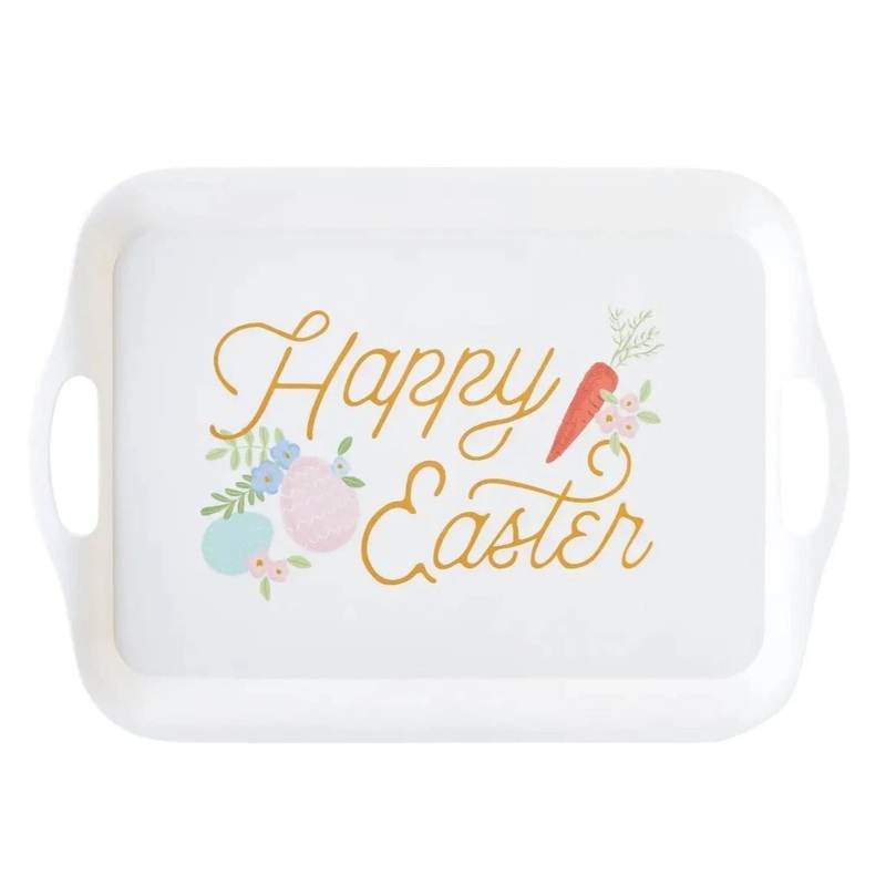 Happy Easter  Reusable Bamboo Tray