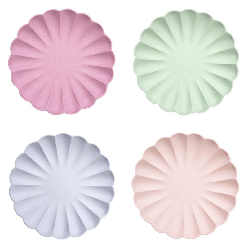 Multicoloured Compostable Small Plates.