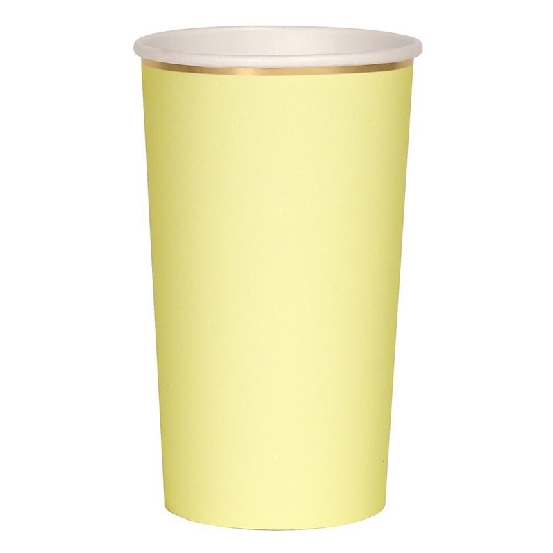 Pastel Yellow  Highball Cups (8)