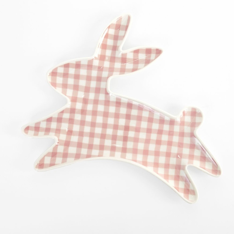 Porcelain Bunny Plates  Set of 2