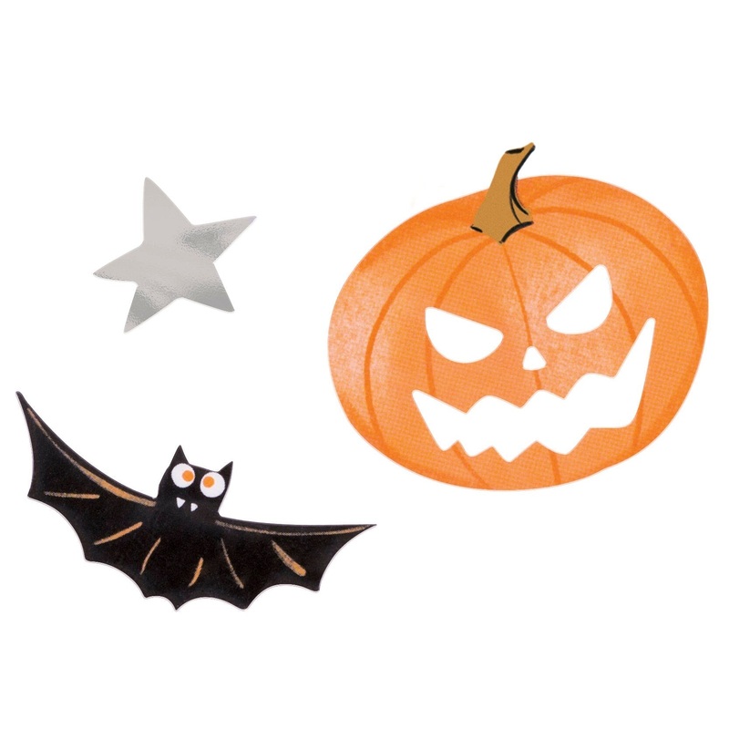 Pumpkin & Bat Halloween Party Confetti