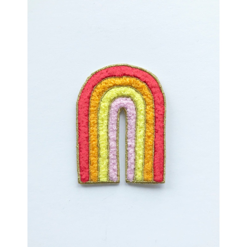 Rainbow Chenille & Embroidery  Iron-On-Patch