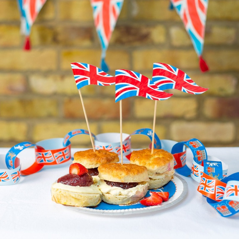 Royal Coronation  Union Jack Food Flags & Labels