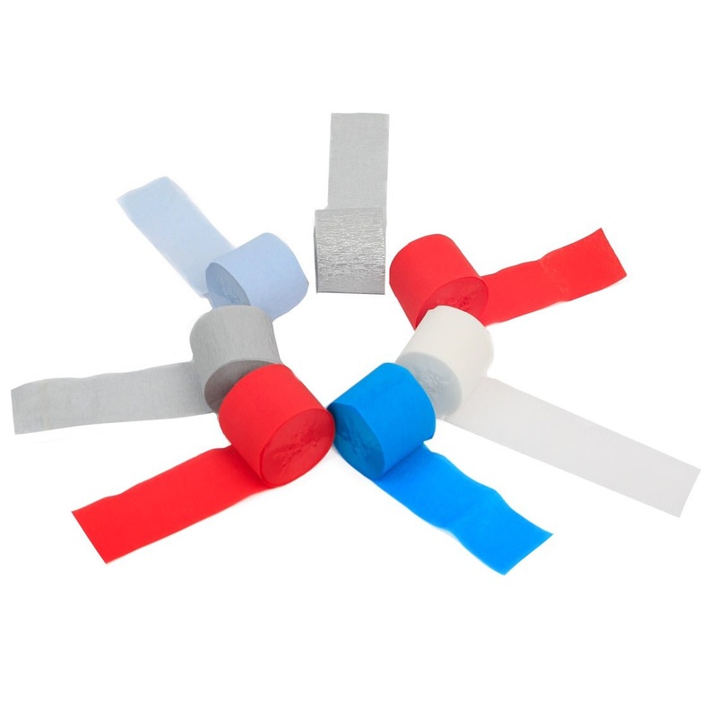 Royal Red, White & Blue  Paper Streamers