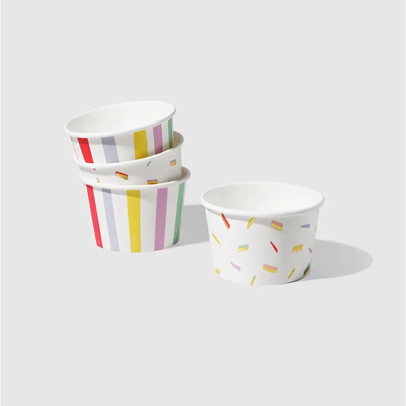 Stripe and Sprinkle   Treat Bowls (10pc)