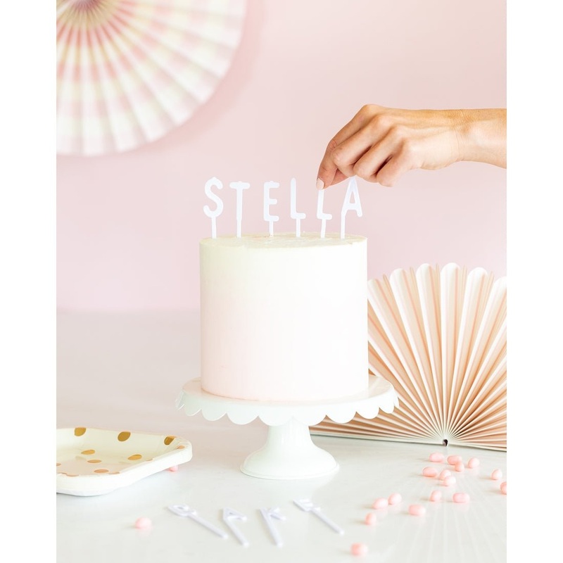 White Letterboard  Cake Toppers