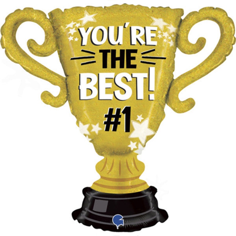 You're The Best Trophy  Inflated Foil Balloon