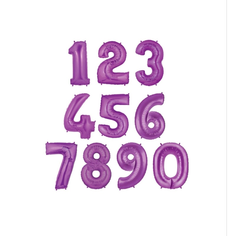 40" Purple Number Balloons