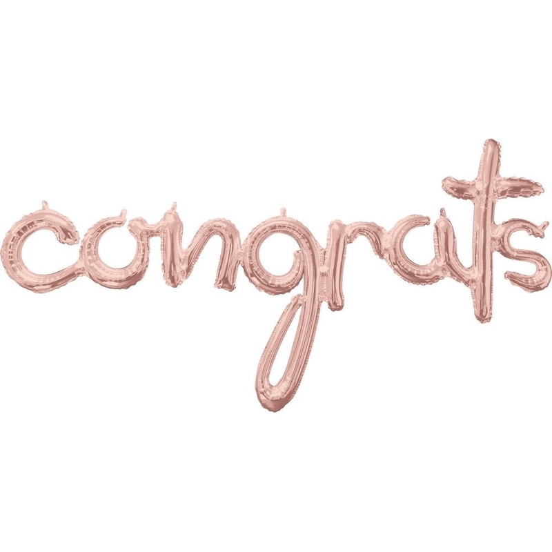 56" Rose Gold Congrats Balloon