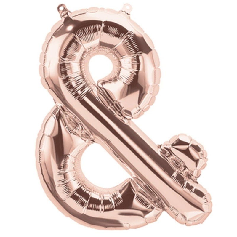Ampersand Rose Gold Balloon