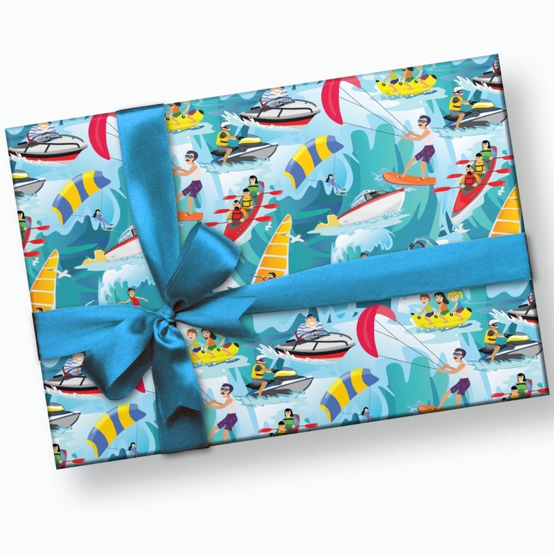 Beach Surfing Gift Wrap