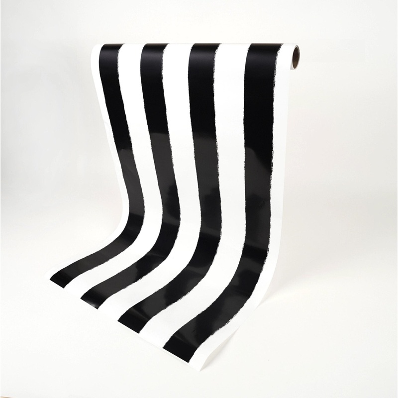 Black & White Striped Table Runner