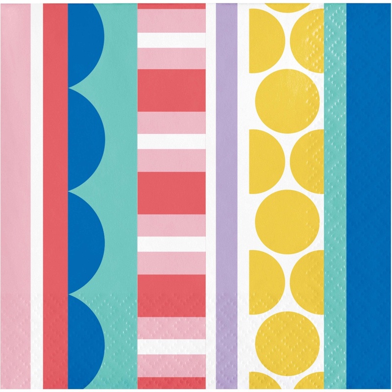 Bright Patterned Paper Napkins