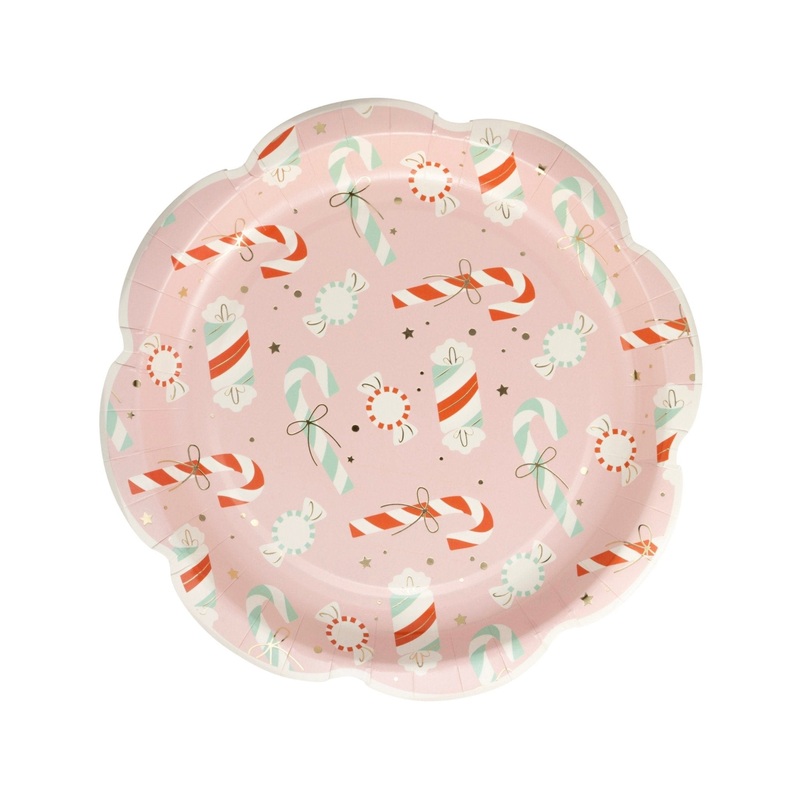 Candy Cane Party Plates