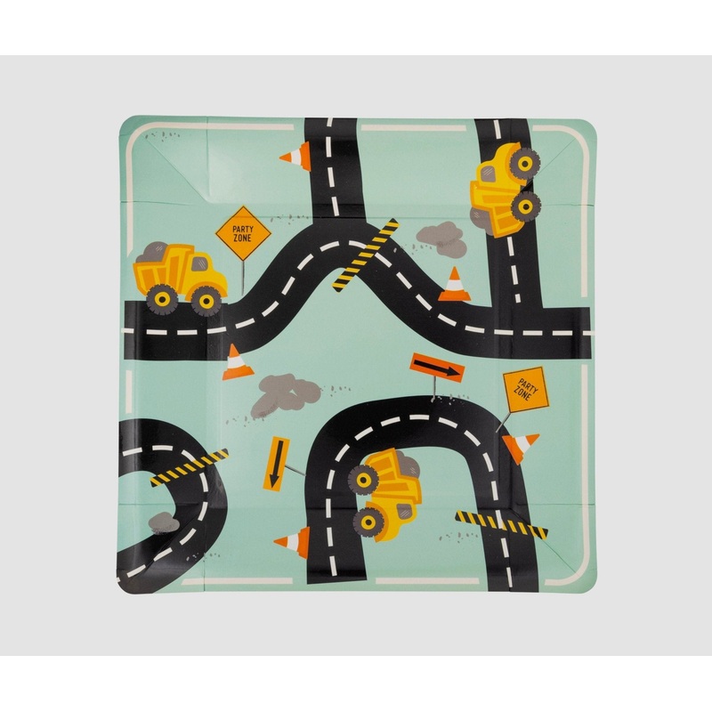Construction Zone Party Plates
