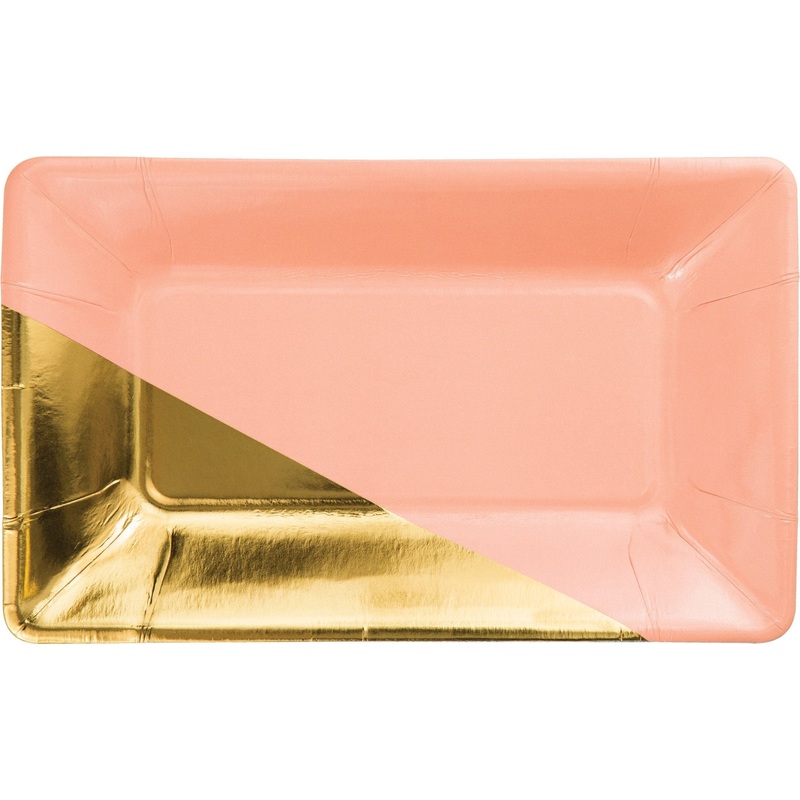 Coral and Gold Appetizer Tray