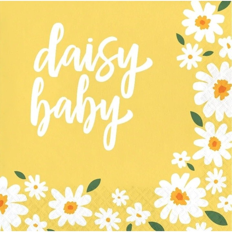 Daisy Baby Floral Party Napkins