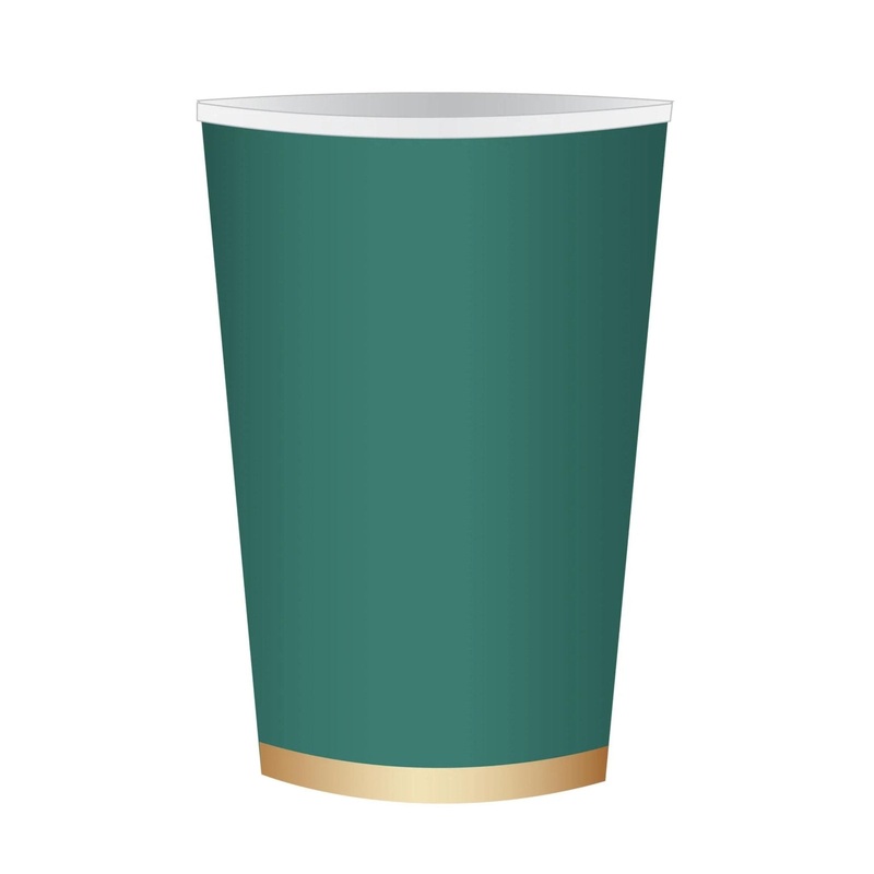 Emerald Green Paper Drink Cups 8ct