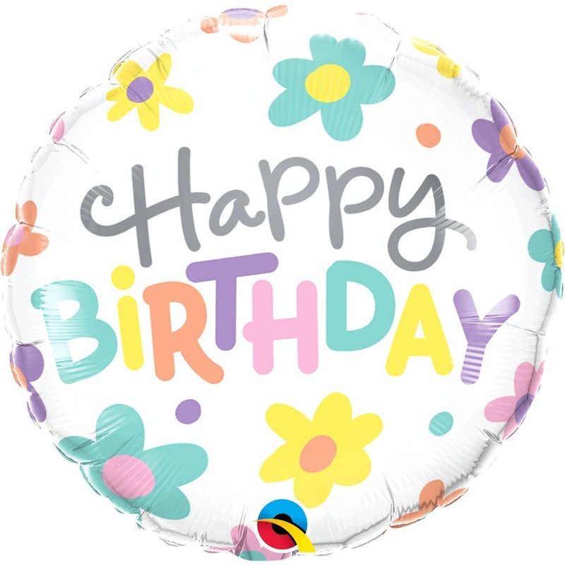 Groovy Happy Birthday Flower Balloon