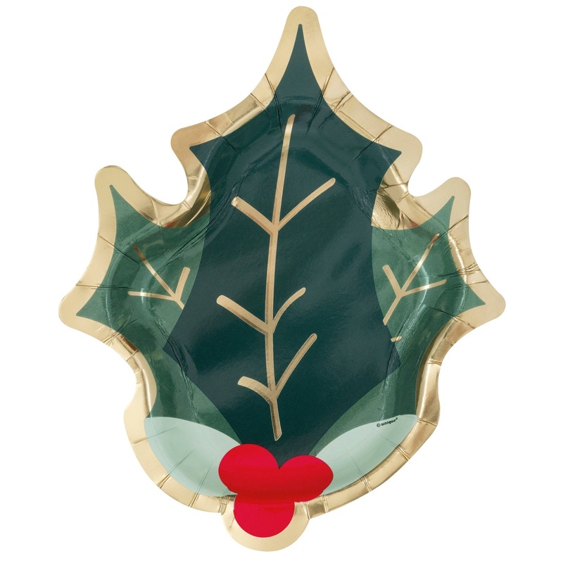 Holly Shaped Plates