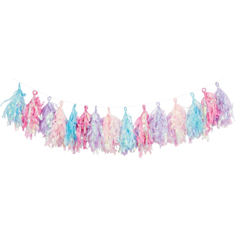 Iridescent Pastel Tissue Garland