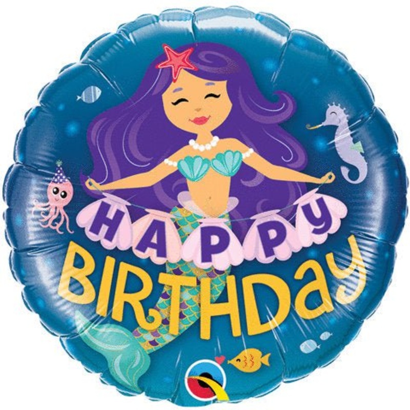 Mermaid "Happy Birthday" Balloon