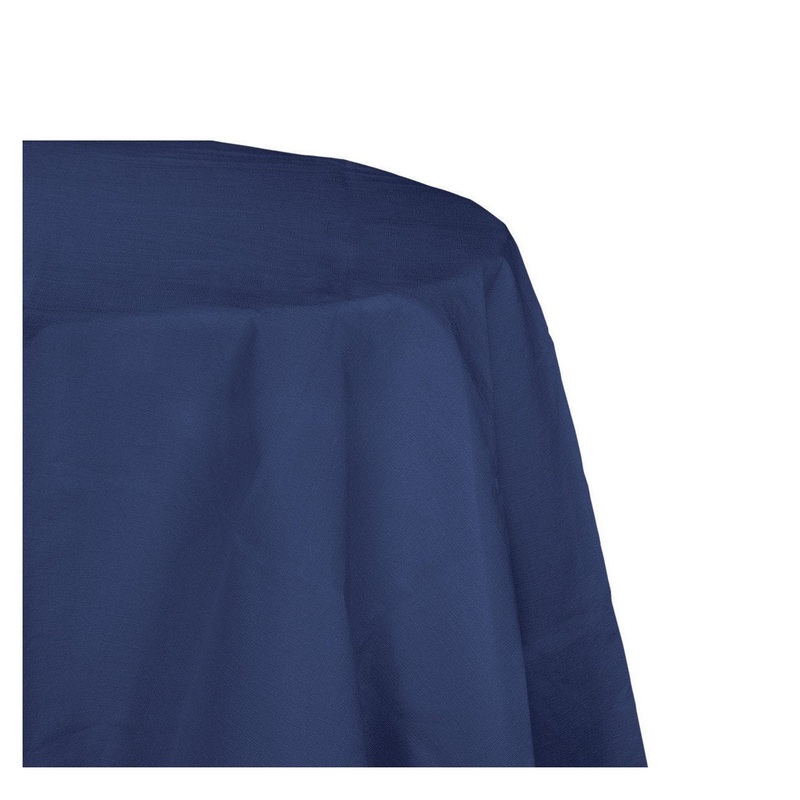 Navy Blue Round Tablecloth